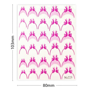 French Bowknot 3D Nail Sticker NS225 Nail Sticker No Brand