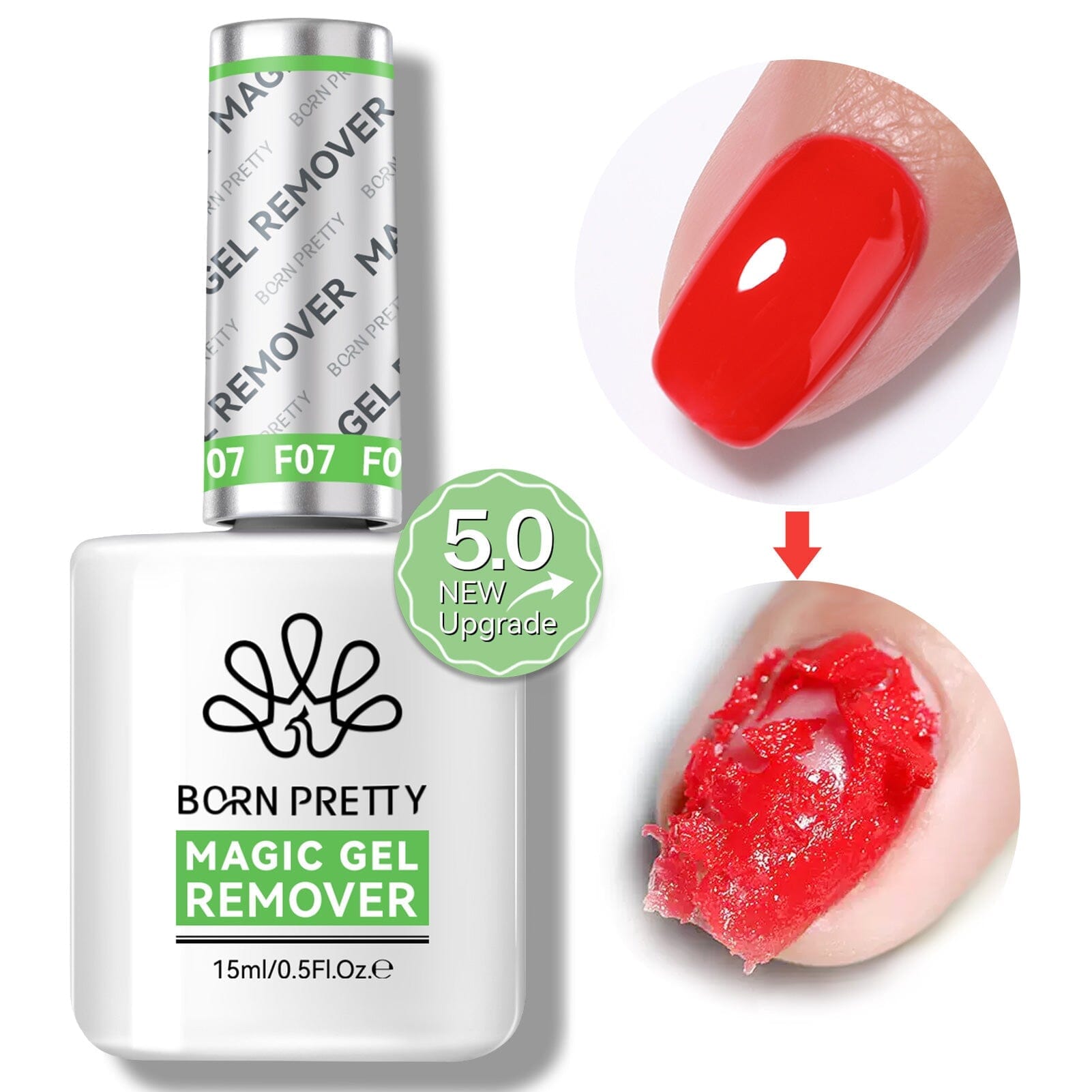 3pcs Set Magic Gel Remover New Upgrade Acetone-Free Tools Kit Gel Nail Polish BORN PRETTY
