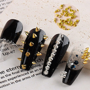 6 Grids Metal Star Rivet 3D Nail Decorations Nail Decoration No Brand