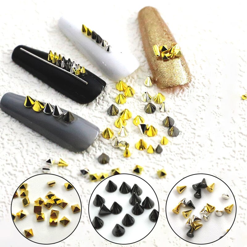 6 Grids Metal Star Rivet 3D Nail Decorations Nail Decoration No Brand