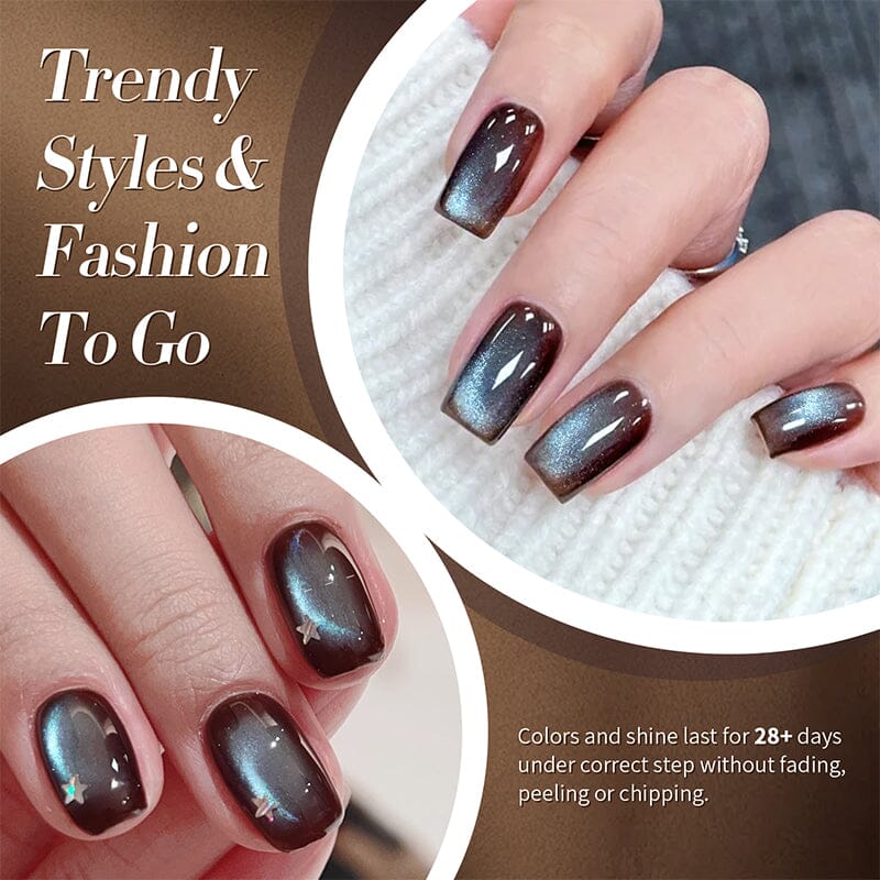 Brown Colored Cat Magnetic Gel Polish MY247 Mint Chocolate 10ml Gel Nail Polish BORN PRETTY