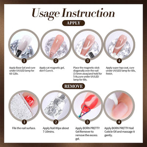 Brown Colored Cat Magnetic Gel Polish MY247 Mint Chocolate 10ml Gel Nail Polish BORN PRETTY