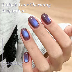 Blue Purple Colored Cat Magnetic Gel Polish MY268 Indigo Eggplant 10ml Gel Nail Polish BORN PRETTY