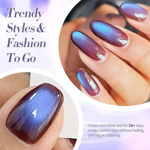 Blue Purple Colored Cat Magnetic Gel Polish MY268 Indigo Eggplant 10ml Gel Nail Polish BORN PRETTY