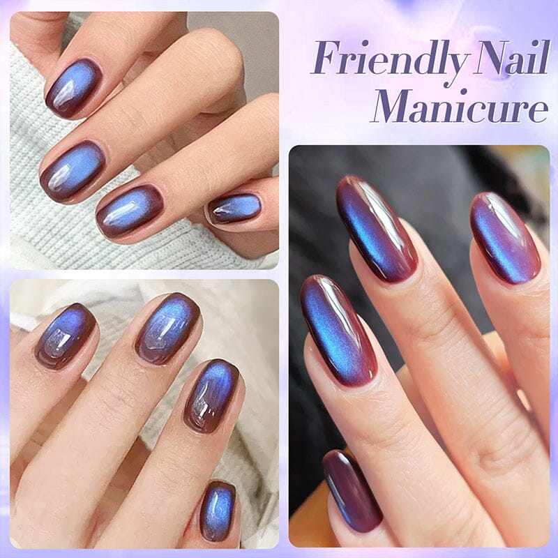 Blue Purple Colored Cat Magnetic Gel Polish MY268 Indigo Eggplant 10ml Gel Nail Polish BORN PRETTY