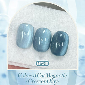 Blue Colored Cat Magnetic Gel Polish MY246 Crescent Bay 10ml Gel Nail Polish BORN PRETTY