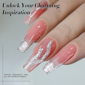 Silver Glitter Gel Polish SG22 Meteorite 15ml Gel Nail Polish BORN PRETTY