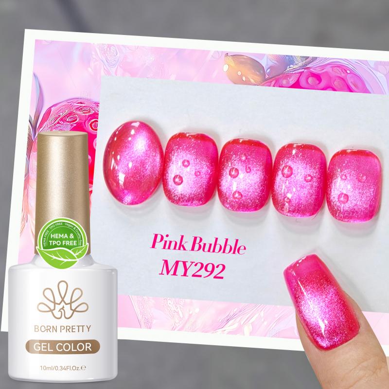 Cat Magnetic Gel MY292 Pink Bubble 10ml HEMA/TPO FREE