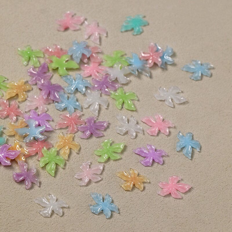 50pcs Multicolor Lily Spring 3D Nail Decorations Nail Decoration No Brand