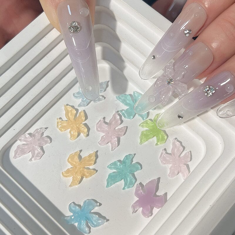50pcs Multicolor Lily Spring 3D Nail Decorations Nail Decoration No Brand