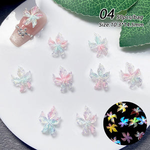 50pcs Colorful Luminous 3D Nail Decorations Resin Lily Flowers Nail Decoration No Brand 04