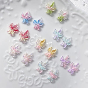 50pcs Colorful Luminous 3D Nail Decorations Resin Lily Flowers Nail Decoration No Brand