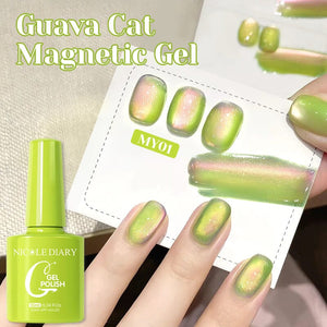Cat Magnetic Gel MY01 Guava 10ml Gel Nail Polish NICOLE DIARY