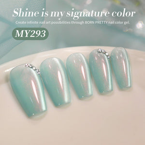 Green Aurora Cat Magnetic Gel Polish MY293 Tuberose 15ml Gel Nail Polish BORN PRETTY