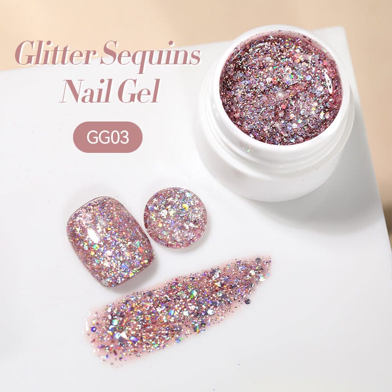 Glitter Sequins Nail Gel 7ml Gel Nail Polish LILYCUTE GG03