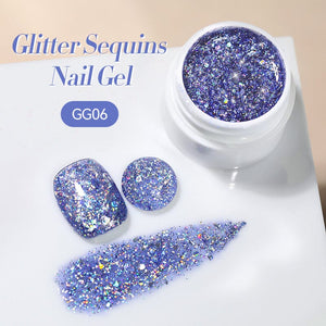 Glitter Sequins Nail Gel 7ml Gel Nail Polish LILYCUTE GG06