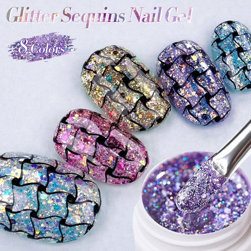 Glitter Sequins Nail Gel 7ml Gel Nail Polish LILYCUTE