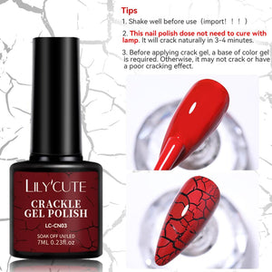 Neon Crackle Gel Polish LC-CN07 7ml Gel Nail Polish LILYCUTE