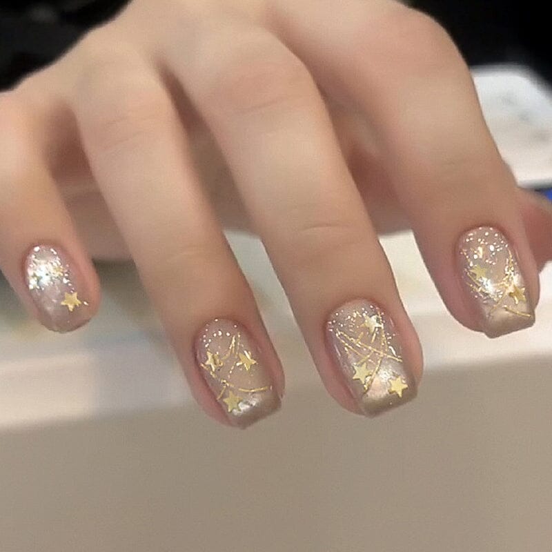 French Star Lines Glitter 3D Nail Sticker Nail Sticker No Brand