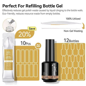 4pcs Super Top Coat Set 15ml Base & Top Coat BORN PRETTY