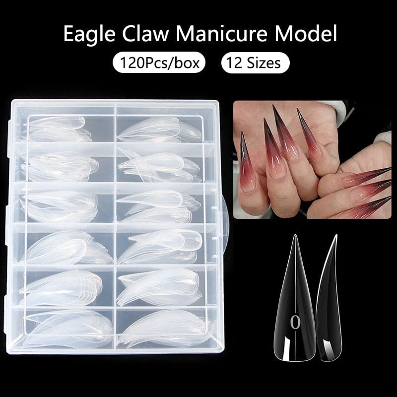120pcs Clear 3D Eagle Claw Molds Nail Tips No Brand