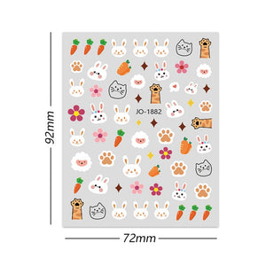 3D Nail Sticker JO-1882 Clearance No Brand