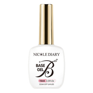 2 Bottles Base Top Coat Set 15ml Base & Top Coat NICOLE DIARY