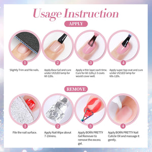 6 Colors Reflective Gel T18 Sunset Limited 7ml Gel Nail Polish BORN PRETTY