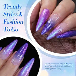 6 Colors Glitter Gel Polish Set T19 Utopia 7ml Gel Nail Polish BORN PRETTY