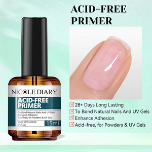 Nail Prep Dehydrator Acid-Free Primer 15ml Nail Care NICOLE DIARY Acid-Free Primer