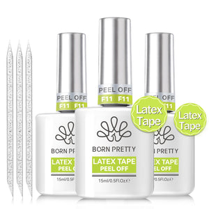 3pcs Latex Tape Peel Off 15ml Nail Care BORN PRETTY