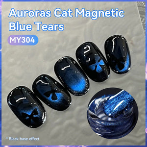 Aurora Cat Magnetic Gel Polish MY304 Blue Tears 15ml Gel Nail Polish BORN PRETTY
