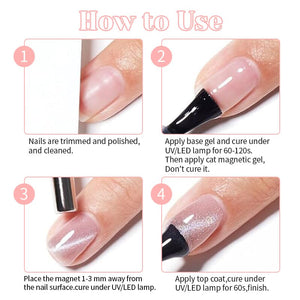 Blue Tears Cat Magnetic Gel CA13 10ml Gel Nail Polish NICOLE DIARY