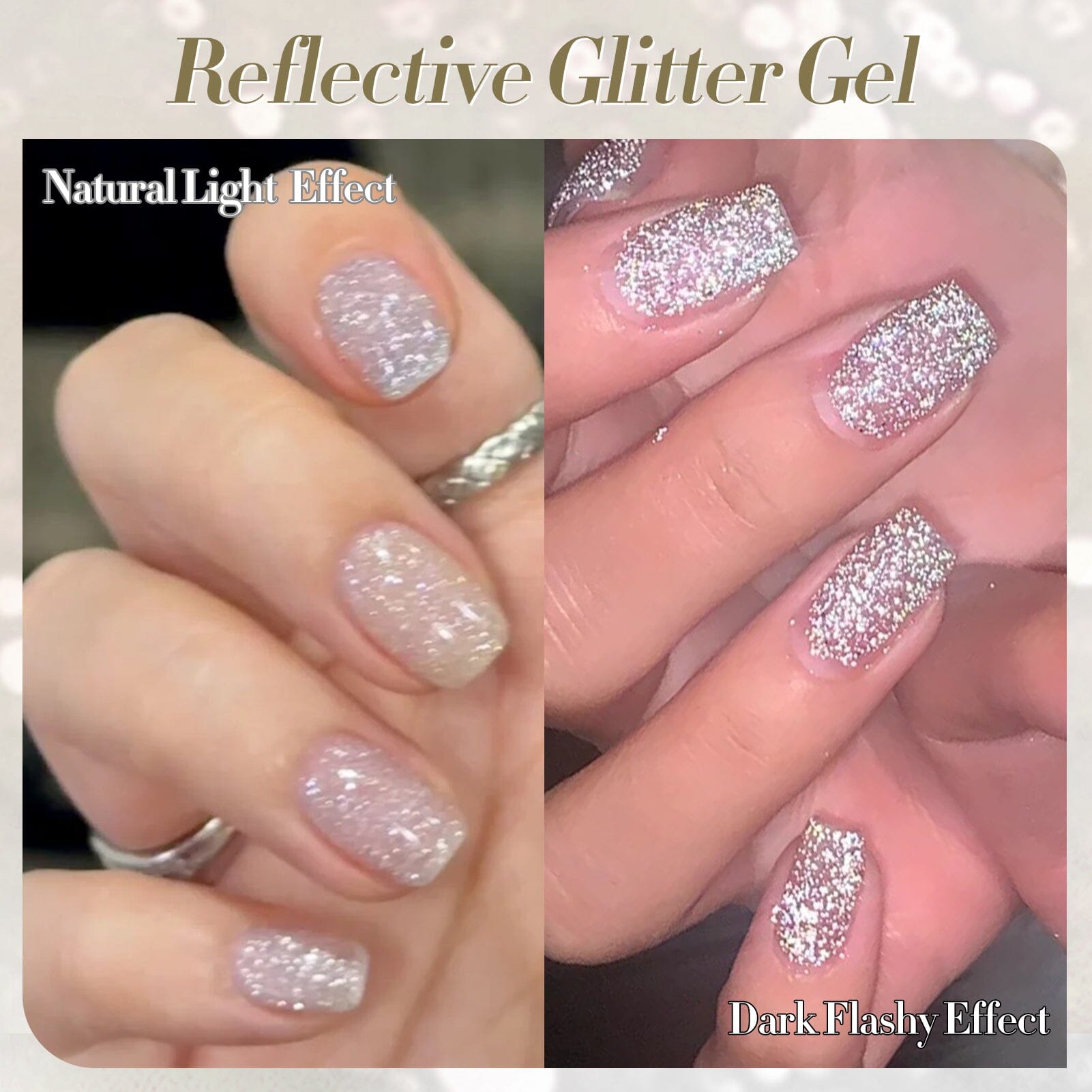 6 Colors Reflective Glitter Gel Polish Set T20 Carat Mirage 7ml Gel Nail Polish BORN PRETTY