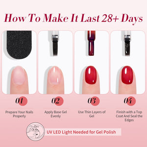 6 Colors Jelly Gel J09 Scarlet Muse 7ml Gel Nail Polish BORN PRETTY