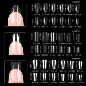 600pcs Square Transparent False Nail Tips Nail Tips No Brand