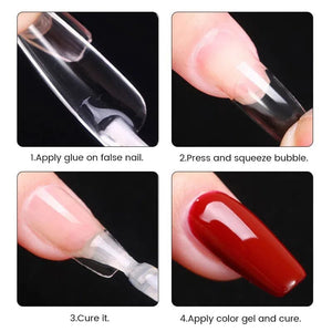 600pcs Square Transparent False Nail Tips Nail Tips No Brand