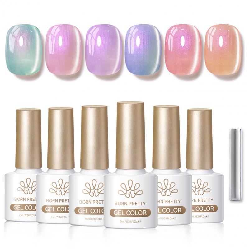 6 Colors Auroras Cat Magnetic Gel M43 Coral Sea 7ml HEMA/TPO FREE