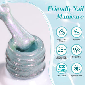 6 Colors Aurora Cat Magnetic Gel Polish Set M43 Coral Sea 7ml Gel Nail Polish BORN PRETTY