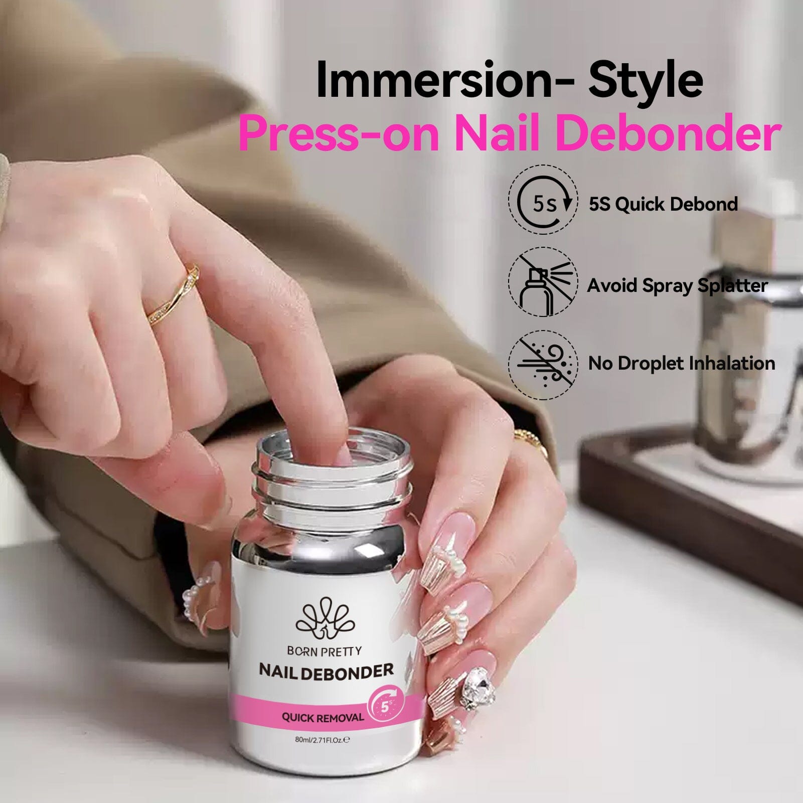 Nail Debonder Quick Removal 80ml Gel Nail Polish BORN PRETTY