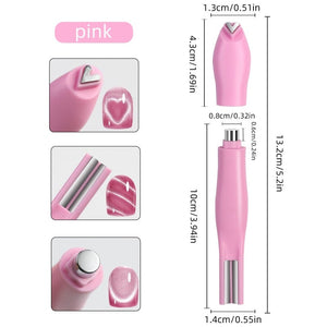 Detachable Magnetic Stick Heart Snake Pattern Pink Tools & Accessories BORN PRETTY