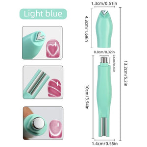 Detachable Magnetic Stick Heart Snake Pattern Light Blue Tools & Accessories BORN PRETTY