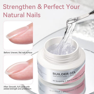 2pcs No Stick Hand Builder Gel 60g HEMA FREE Extension Nail Gel BORN PRETTY