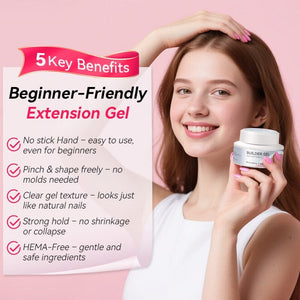 No Stick Hand Builder Gel Clear #01 60g HEMA FREE Extension Nail Gel BORN PRETTY