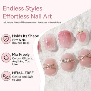 No Stick Hand Builder Gel Milky White #02 60g HEMA FREE Extension Nail Gel BORN PRETTY
