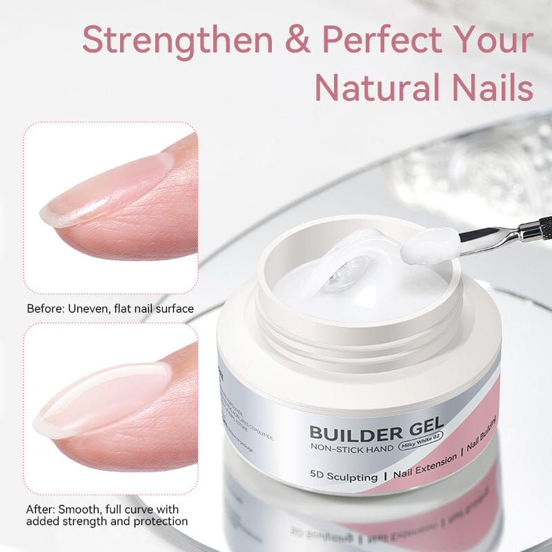 No Stick Hand Builder Gel Milky White #02 60g HEMA FREE Extension Nail Gel BORN PRETTY