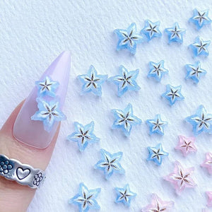 10pcs Starfruit Plastic Nail Art Decorations Clearance No Brand