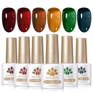 6 Colors Jelly Gel J10 Amber Veil 7ml Gel Nail Polish BORN PRETTY