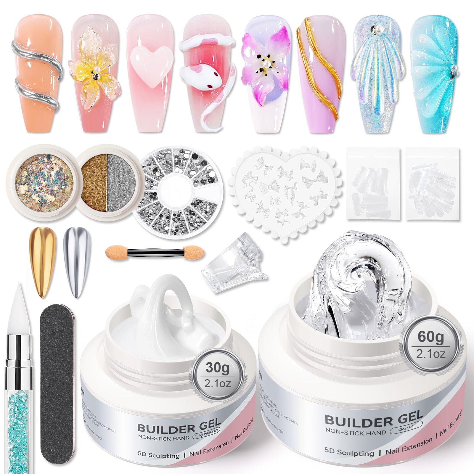 Non Stick Hand Extension Nail Kit Sets & Kits BORN PRETTY