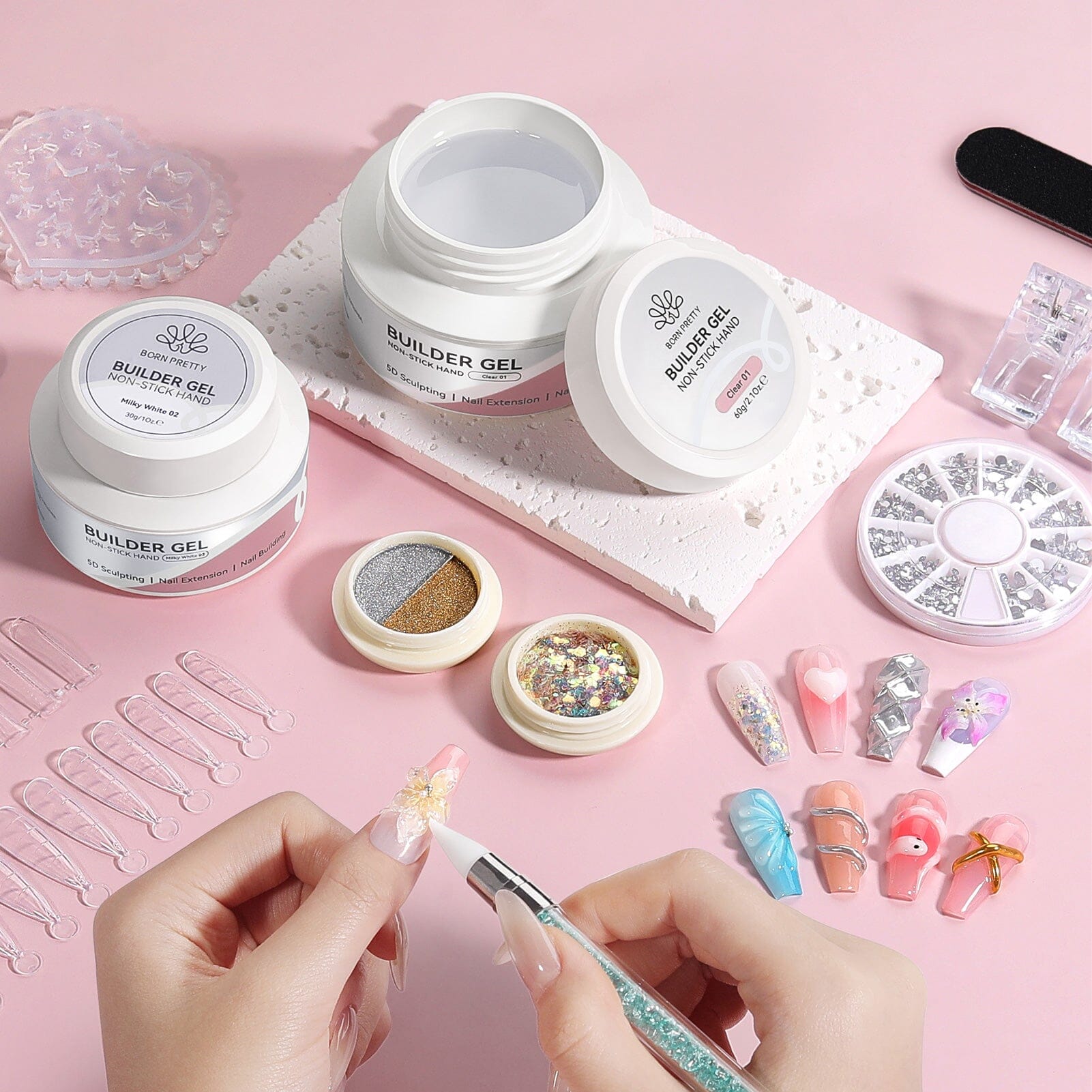 Non Stick Hand Extension Nail Kit Sets & Kits BORN PRETTY